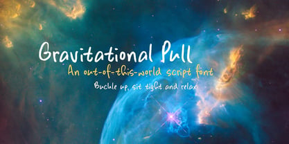 Gravitational Pull Font Poster 1