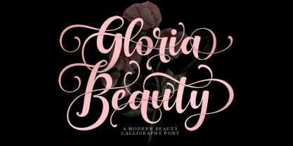 Gloria Beauty Font Poster 1