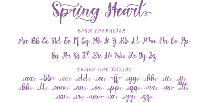 Spring Heart Font Poster 9