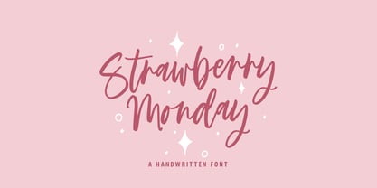 Strawberry Monday Font Poster 1