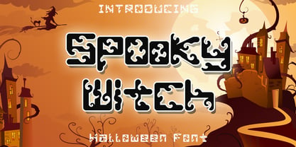 Spooky Witch Fuente Póster 1