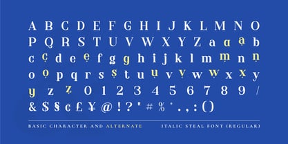 Italic Steal Fuente Póster 7