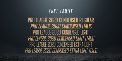 Pro League 2020 Font Poster 2