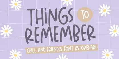 Things To Remember Font Poster 1