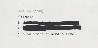 Corpus Typewriter Fuente Póster 2