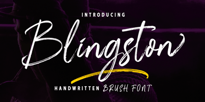 Blingston Brush Font Font Poster 1
