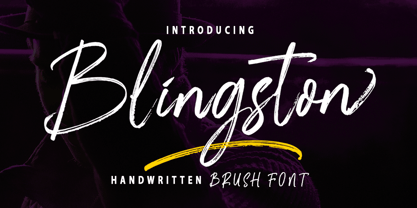 Blingston Brush Font Fuente Póster 1