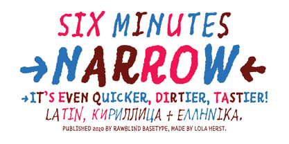 Six Minutes Narrow Font Poster 1
