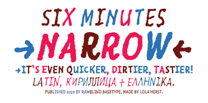 Six Minutes Narrow Font Poster 14