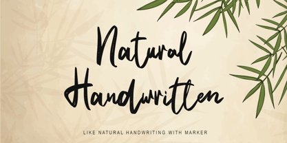 Natural Handwritten Fuente Póster 1