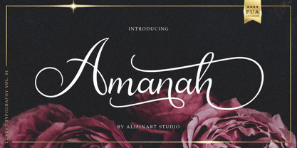 Amanah Script Font Poster 1