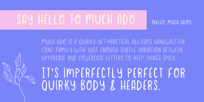 Much Ado Font Poster 2