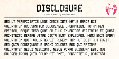 Disclosure Font Poster 15