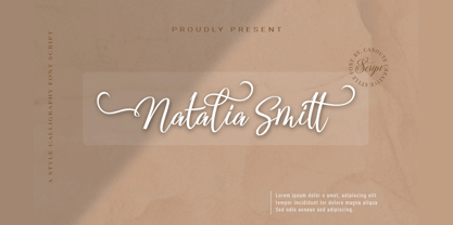 Natalia Smitt Font Poster 1