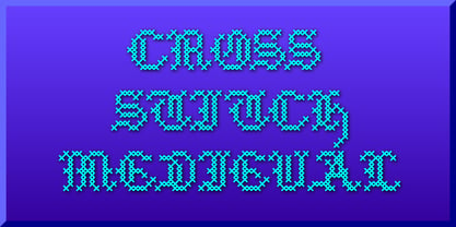 Cross Stitch Medieval Font Poster 1