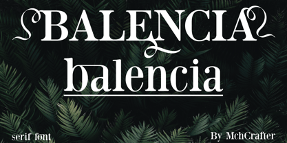 Balencia Font Poster 1