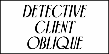 Detective Client JNL Font Poster 4