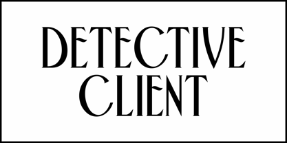 Detective Client JNL Font Poster 2