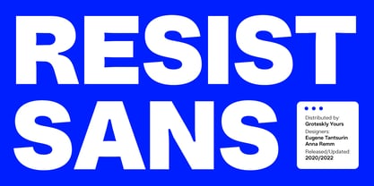 Resist Sans Font Poster 1