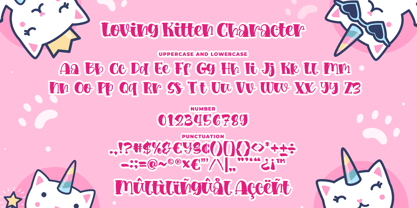 Loving Kitten Font Poster 6