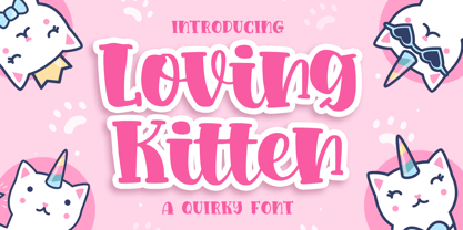 Loving Kitten Font Poster 1