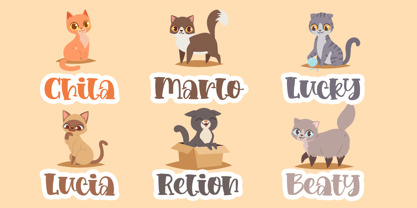 Loving Kitten Font Poster 2