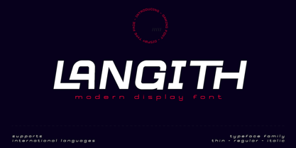 Langith Font Poster 1