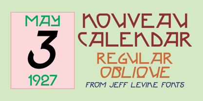 Nouveau Calendar JNL Font Poster 1