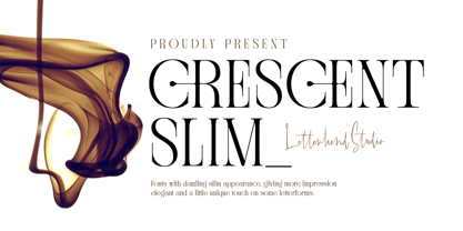 Crescent Slim Font Poster 1