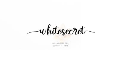White Secret Font Poster 1