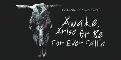Satanic Demon Fuente Póster 2