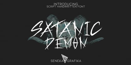 Satanic Demon Font Poster 1