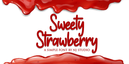 Sweety Strawberry Font Poster 1