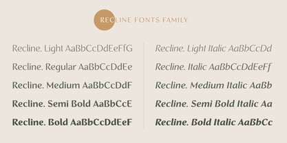 Recline Font Poster 2