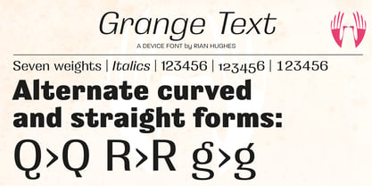 Grange Text Fuente Póster 5