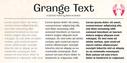 Grange Text Fuente Póster 3