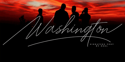 Washington Mono Line Font Poster 1