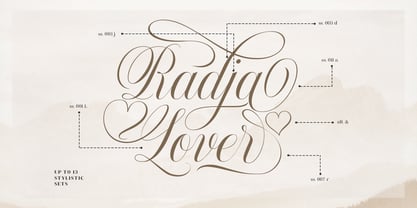 Radja Lover Font Poster 5