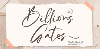 Billions Gates Font Poster 1