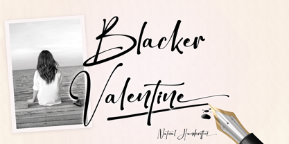 Blacker Valentine Font Poster 1
