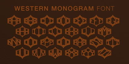 Western Monogram Font Poster 3
