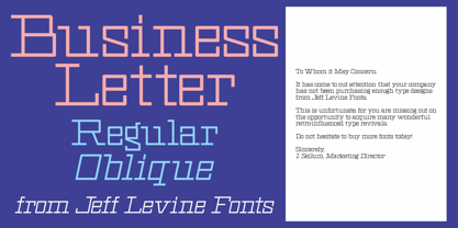 Business Letter JNL Font Poster 1