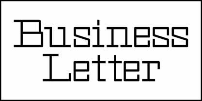 Business Letter JNL Font Poster 2