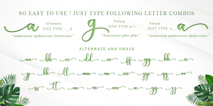 Green Leaves Font Poster 9