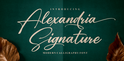 Alexandria Signature Font Poster 1