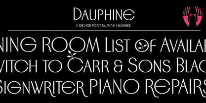 Dauphine Font Poster 1