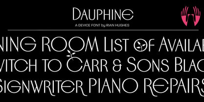 Dauphine Font Poster 2