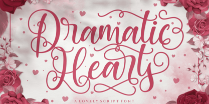 Dramatic Hearts Font Poster 9
