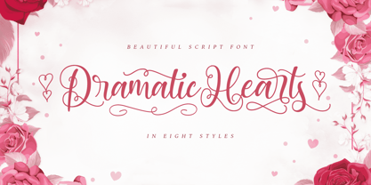 Dramatic Hearts Font Poster 1