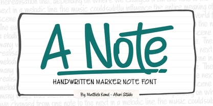 A Note Font Poster 1